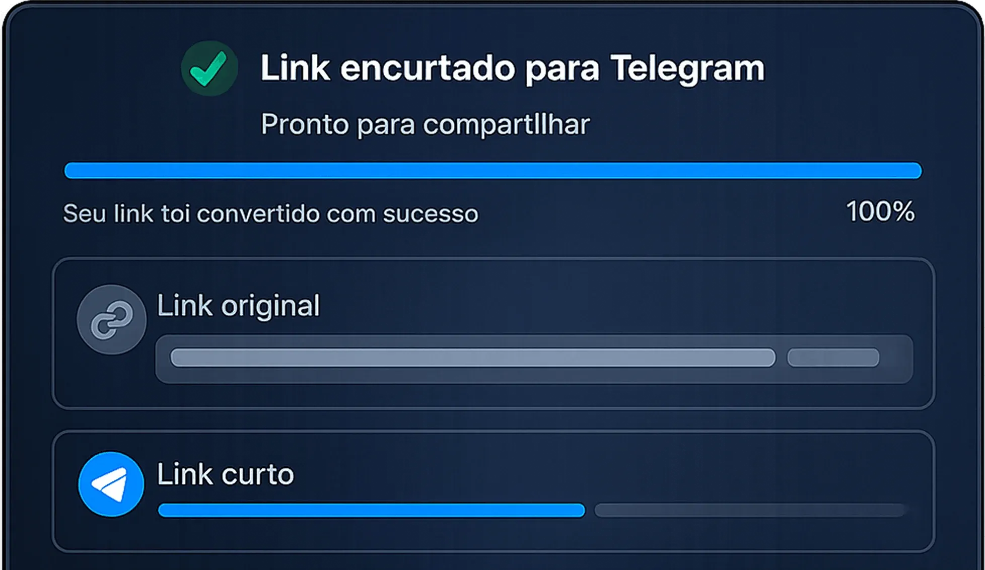 Link encurtado para Telegram
